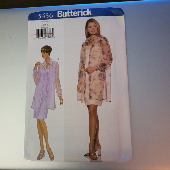 Butterick B5456 Over Shirt & Dress Pattern Misses Sizes 8-10-12 - Picture 1 of 4